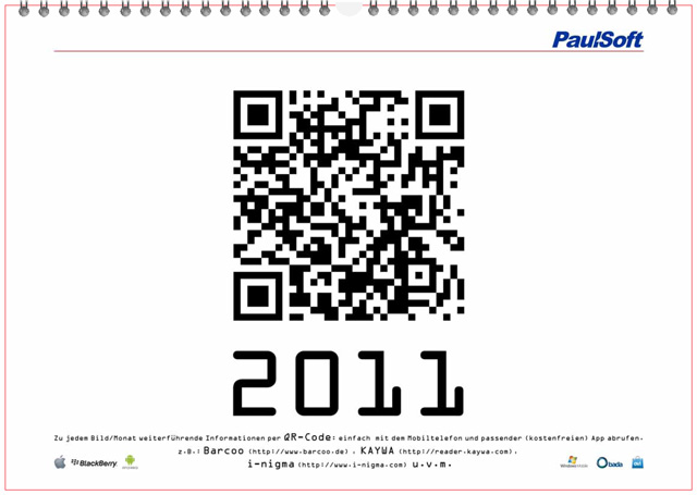 Deckblatt PaulSoft Kalender 2011
