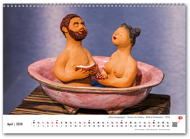 Kalenderbild April 2026 'Planschvergnügen · Gustus Art Gallery · Malmö (Schweden) - 2025'