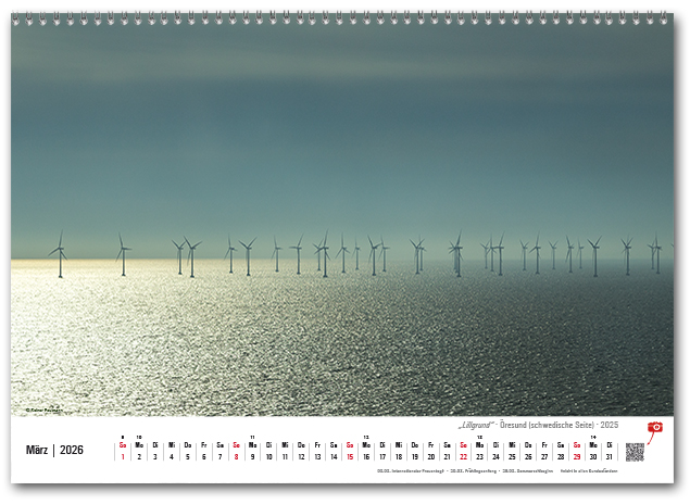 Kalenderbild Februar 2026 'Lillgrund · Öresund (schwedische Seite) - 2025 '